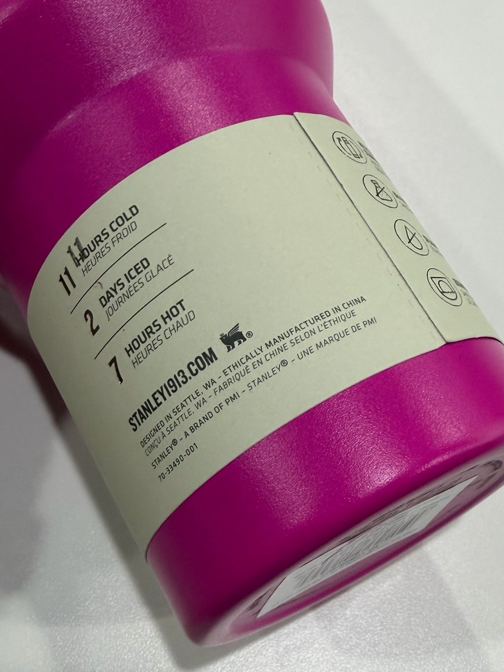 Stanley Vivid Violet The Flowstate Quencher H2.O Tumbler 40 oz., NWT Pink Purple - Picture 5 of 10